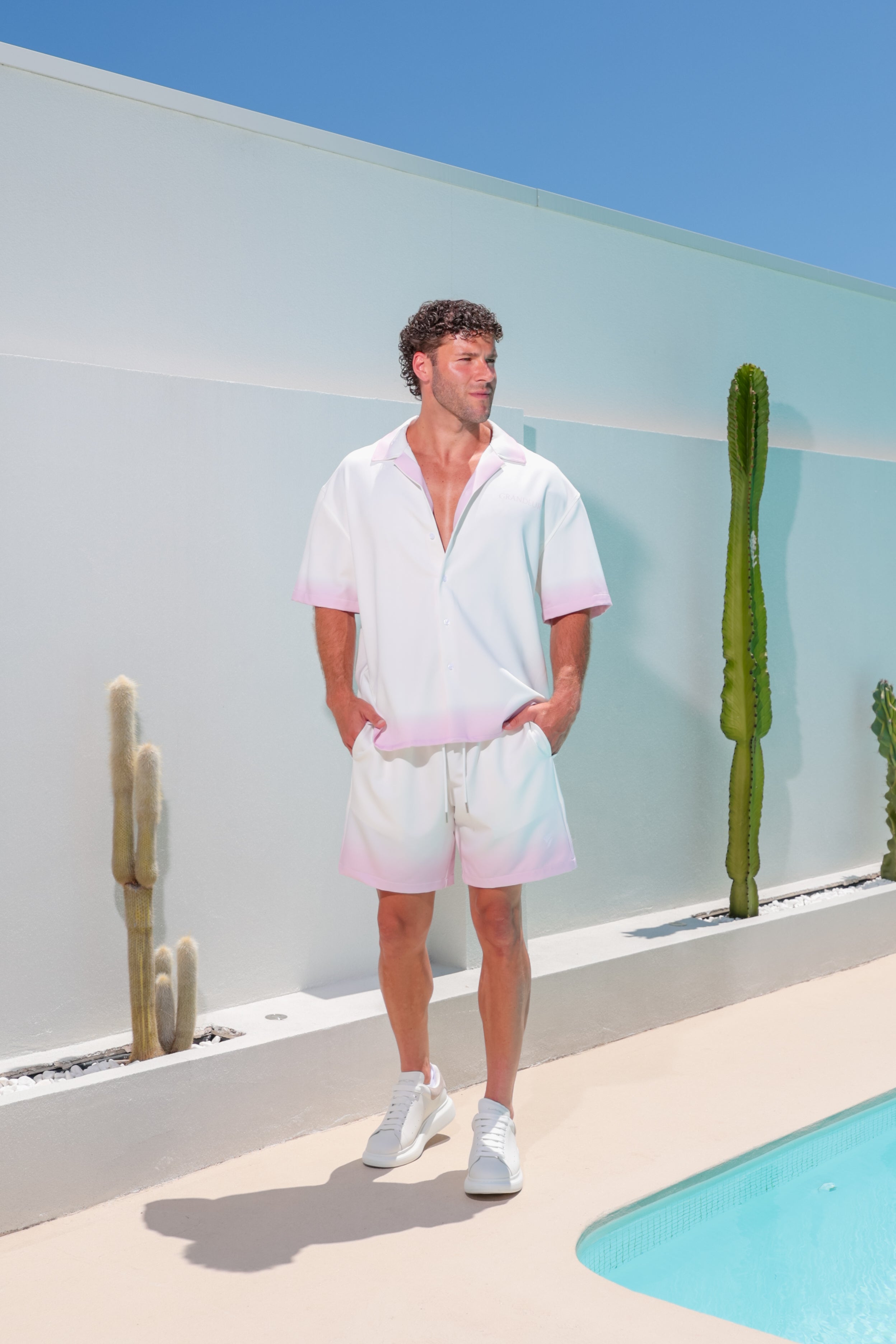 Premium mens shirts Sydney — Grandèur signature pink socialwear