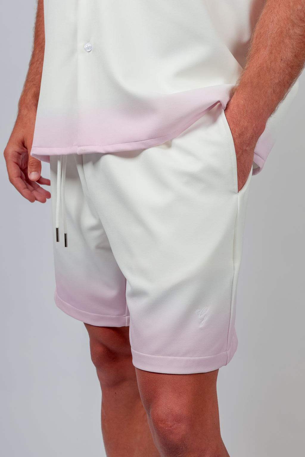 Grandèur pink going out shorts for men Australia — mens eventwear