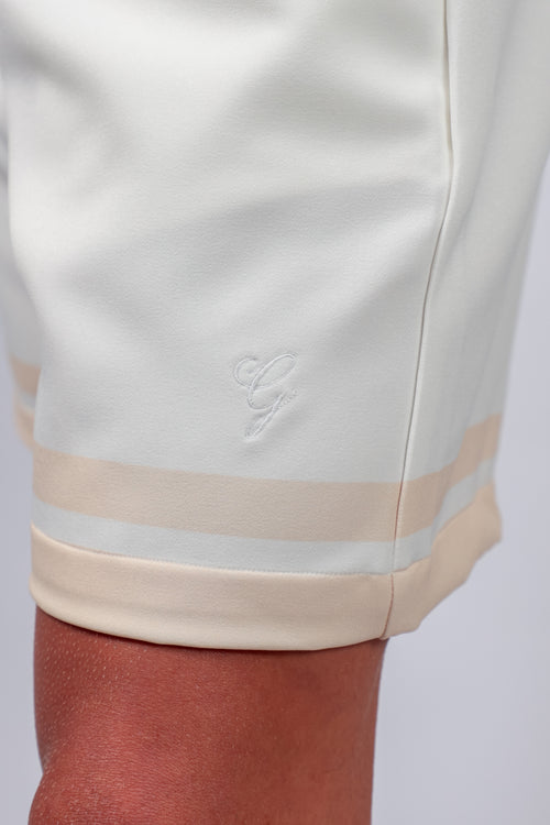 Mens matching shorts Australia — Grandèur beige matching shirt and shorts set