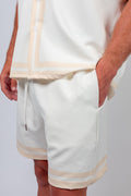 Grandèur beige going out shorts for men Australia — mens eventwear